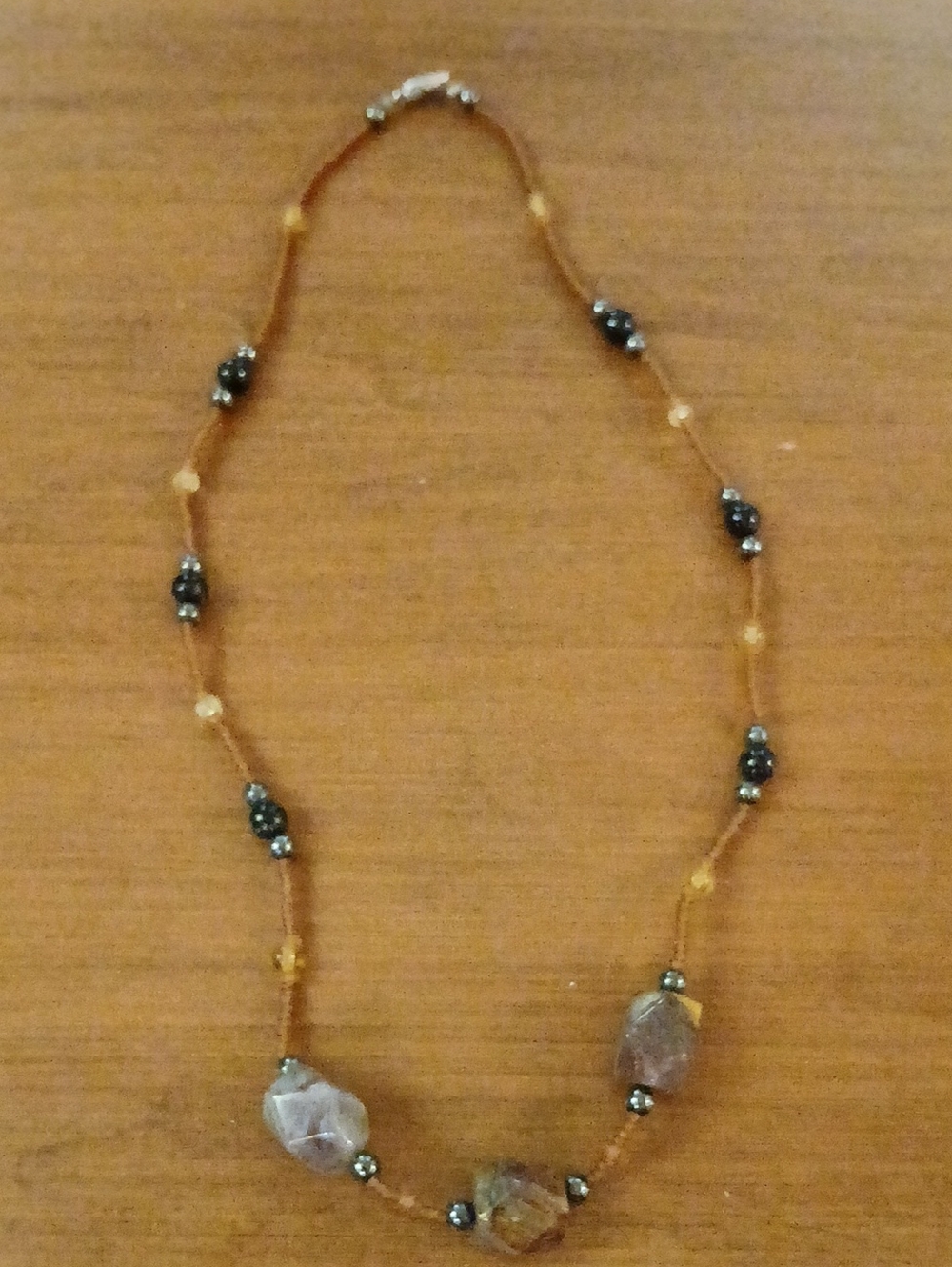 Handcrafted Brown and Black Beaded Women’s Necklace